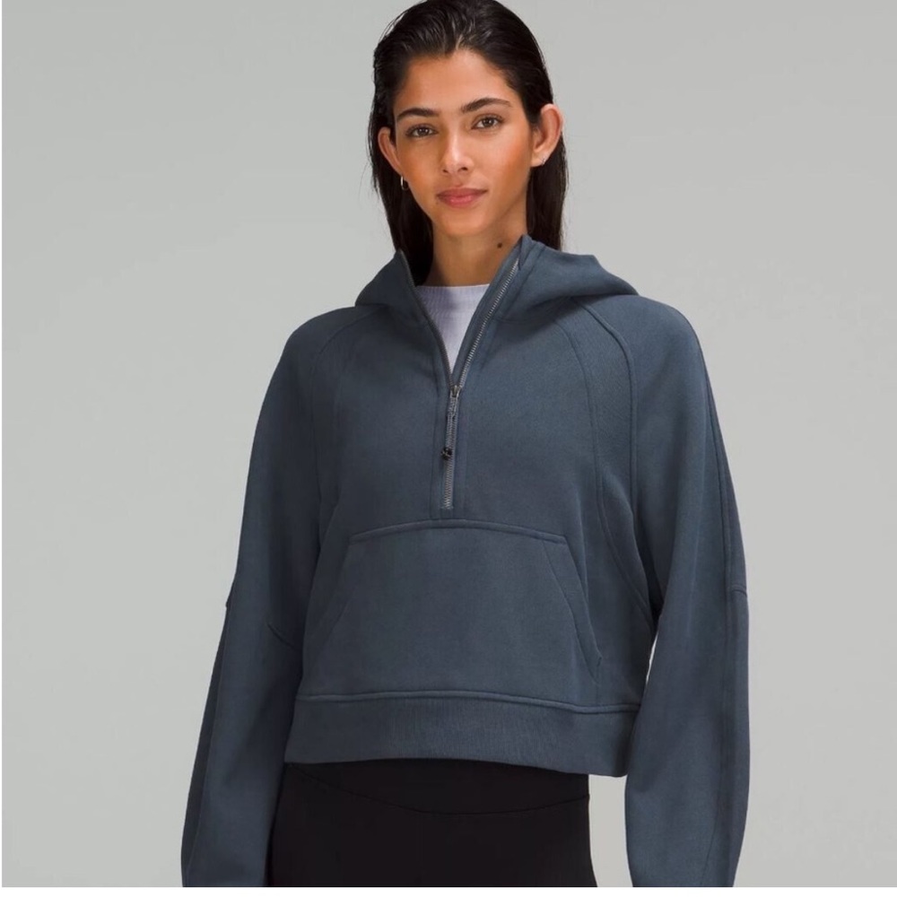 Lululemon Scuba Oversized Half-Zip Hoodie Iron Blue